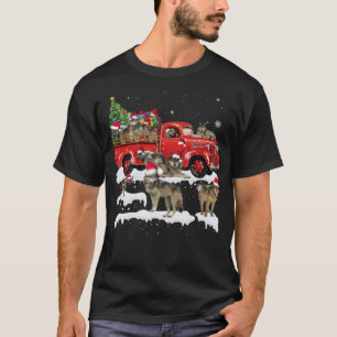 T-shirt Wolf Riding Camion Rouge Joyeux Noël X mas awesom