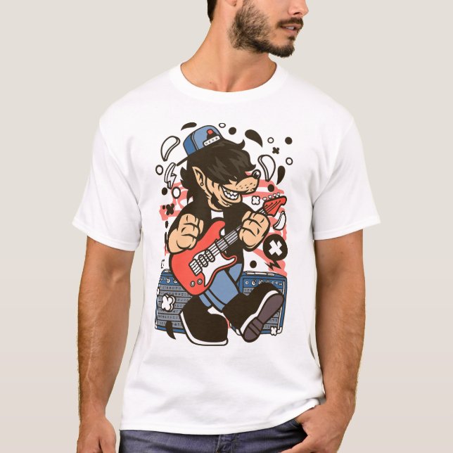 T-shirt Wolf rocker (Devant)