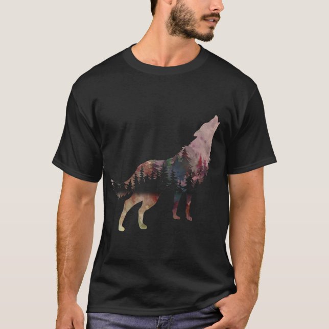 T-shirt Wolf Silhouette (Devant)