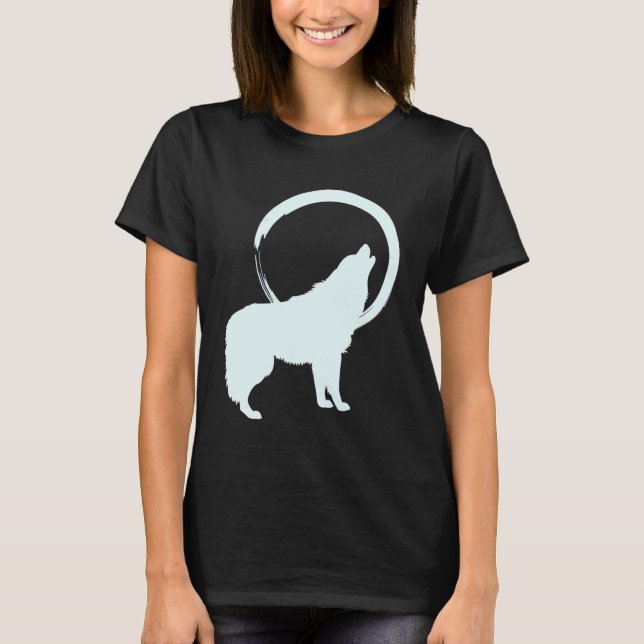 T-shirt Wolf Spirit Animal Sacré Shaman Amérindien C (Devant)