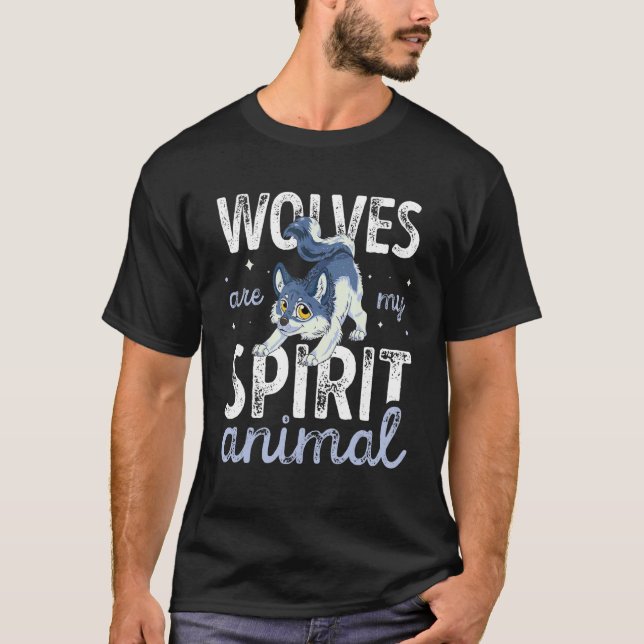 T-shirt Wolf Spirit Animal Wolf Lover (Devant)