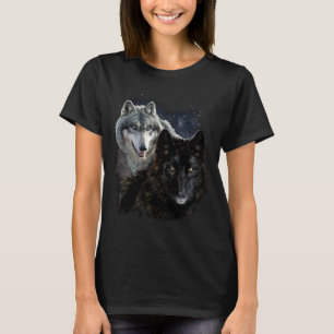 T-shirt Wolf Star Wolves Wild Moon Stars Loyal Gray Wolf