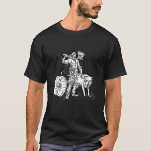 T-shirt Wolf Viking Norse Odin Nordic Valhalla Fenrir Myth