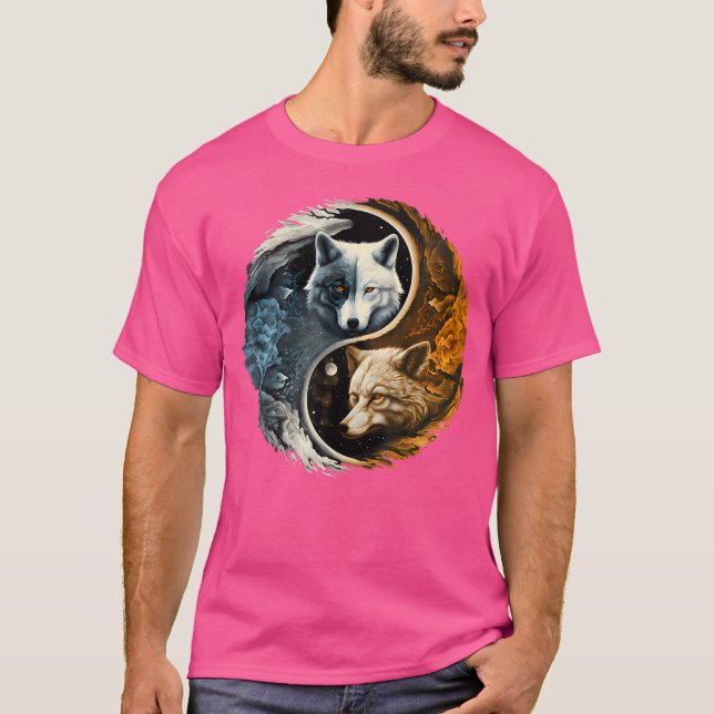 T-shirt Wolf Yin Yang (Devant)