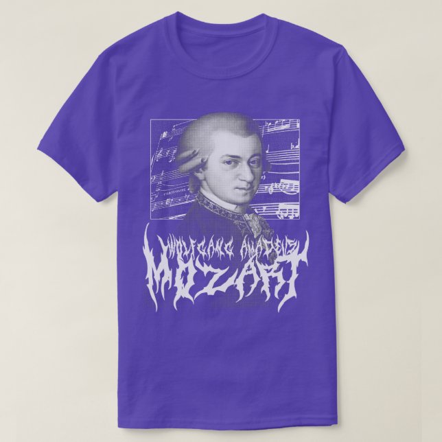 T-shirt Wolfgang Amadeus Mozart Metal (Design devant)