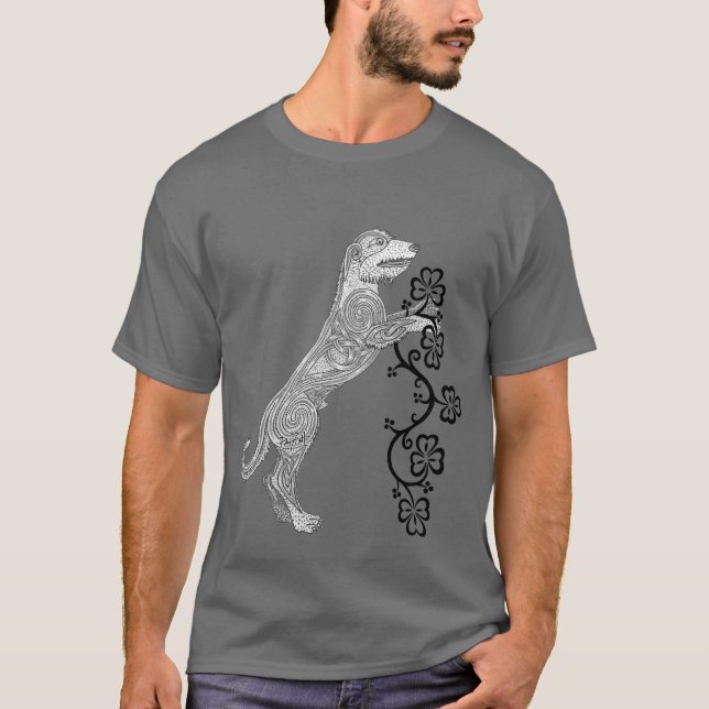 T-shirt Wolfhound irlandais céleste (Devant)