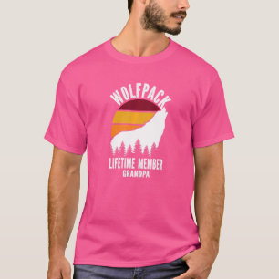 T-shirt Wolfpack à vie membre Grandpa Wolf Famille Match