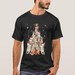 T-shirt Wolfs Arbre Chandail de Noël Xmas Animaux de compa