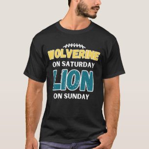 T-shirt Wolverine Le Samedi Lion Le Dimanche Détroit