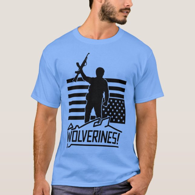 T-shirt Wolverines Red Dawn (Devant)