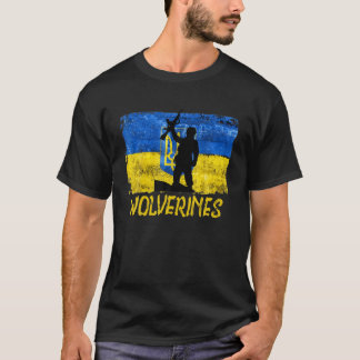 T-shirt Wolverines Soutenez l'Ukraine, Ukraine Wolverines 