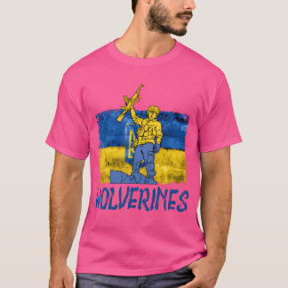 T-shirt Wolverines soutiennent l'Ukraine Ukraine Wolverine