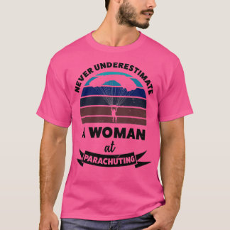 T-shirt Woman at Parachuting Funny Gift Wife
