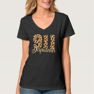 T-shirt Woman Cheetah 911 Dispatcher Emergency Dispatcher