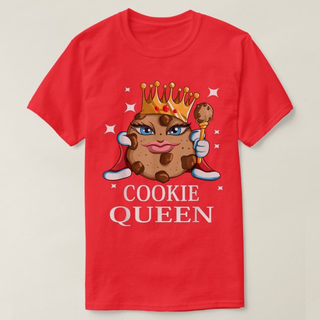 T-shirt Woman Cookie Lover Sweets Baking Funny Cookie Quee (Design devant)