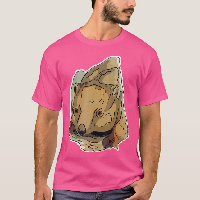 T-shirt Wombat Abstrait (Devant)