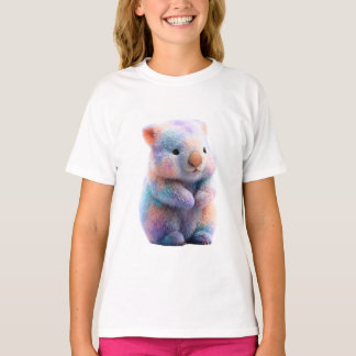 T-shirt Wombat Arc-en-ciel Enfants Mignons