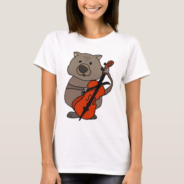 T-shirt Wombat drôle jouant la bande dessinée de (Devant)