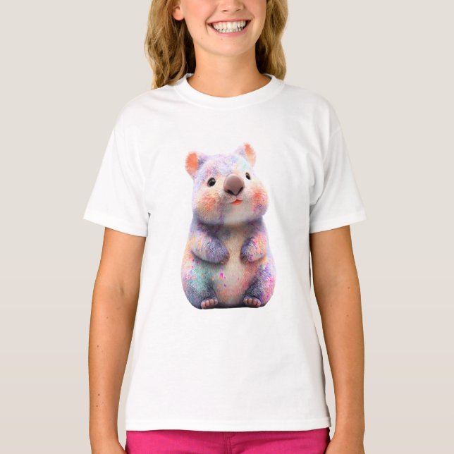 T-shirt Wombat Enfants Pastel Doux (Devant)