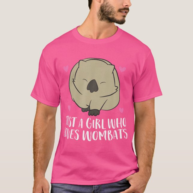 T-shirt Wombat Girl Just A Girl Who Loves Wombats (Devant)