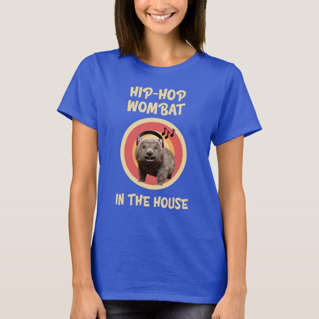 T-shirt Wombat Hip-hop Drôle dans la Maison (Devant)