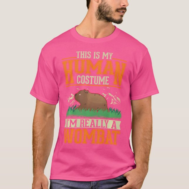 T-shirt Wombat Human Halloween Wombat (Devant)
