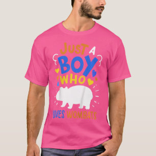 T-shirt Wombat Juste Un Garçon Qui Aime Les Wombats