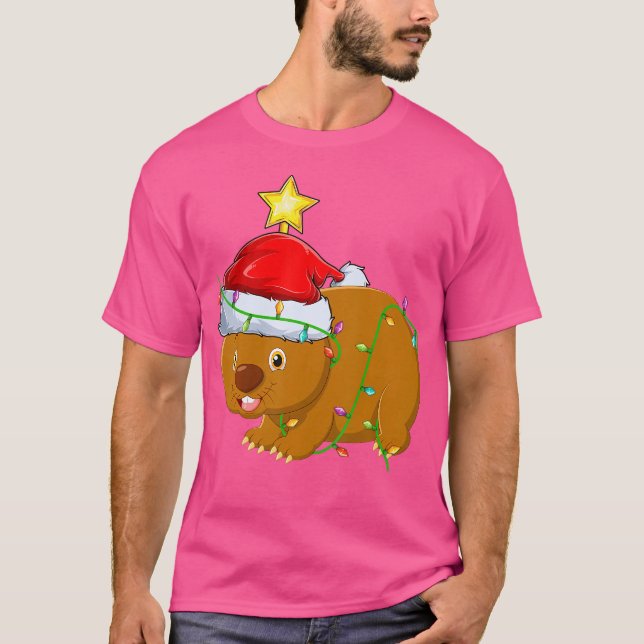 T-shirt Wombat Lighting Xmas Tree Correspondance Wombat Ch (Devant)