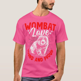 T-shirt Wombat Love Australian Animner Propriétaire Vombat