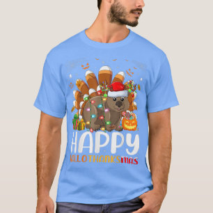 T-shirt Wombat Lover Halloween Christmas Happy Hallothanks