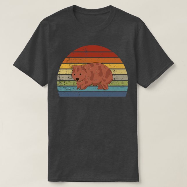 T-shirt Wombat Retro Vintage (Design devant)