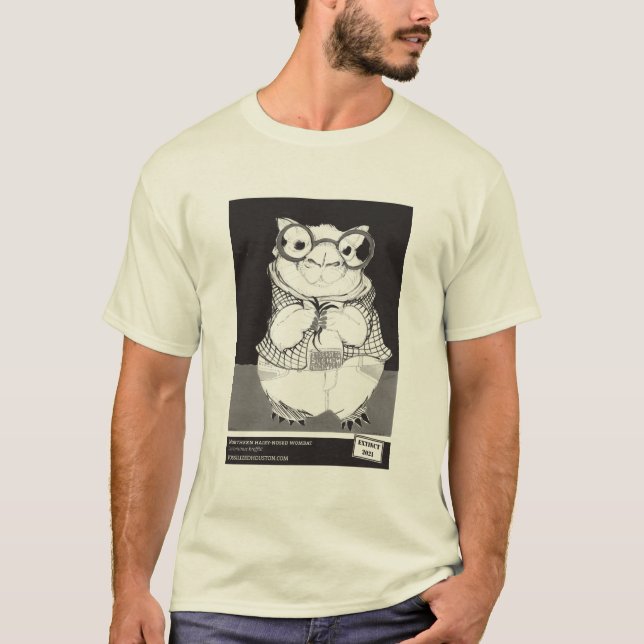 T-shirt Wombat Velu-Flairé du nord par JooYoung Choi (Devant)