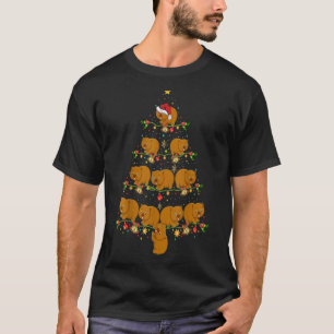 T-shirt Wombat Xmas Arbre cadeau Santa Hat Wombat Noël T