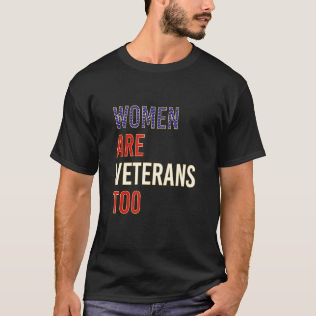 T-shirt Women Are Veterans Too (Devant)
