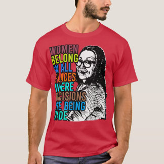 T-shirt Women Belong In All Places QuotesFeminism Power 63