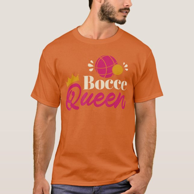 T-shirt Women Bocce Ball Player Italian Bocce Queen retro (Devant)