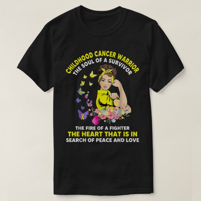T-shirt Women Butterfly Childhood Cancer Awareness  (Design devant)