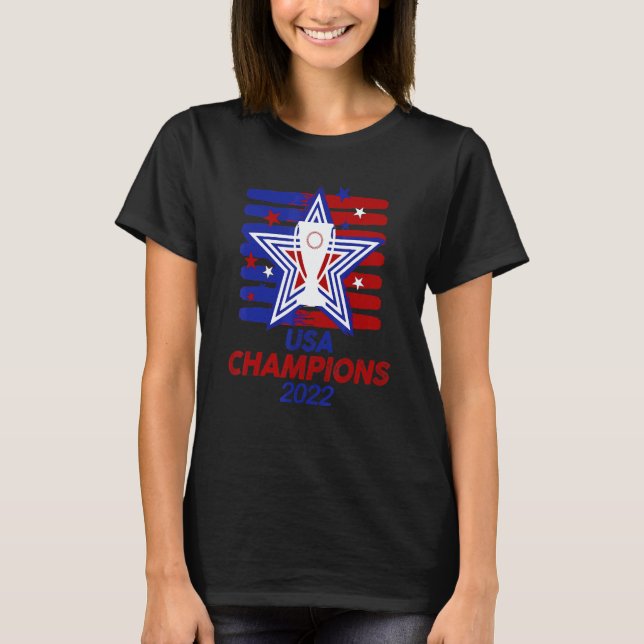 T-shirt Women Championship Usa 2022 Champions Soccer Footb (Devant)
