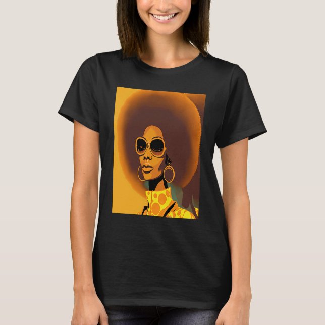 T-shirt Women Empowerment Retro Afro African American Mom (Devant)