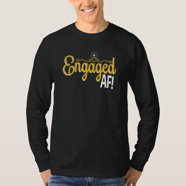 T-shirt Women Engaged AF Bridal Engagement 2 (Devant)