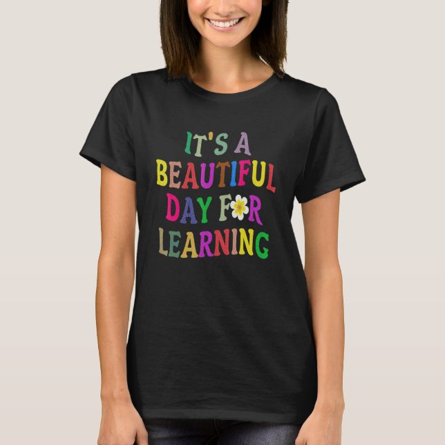 T-shirt Women It's Beautiful Day For Learning Retro Teache (Devant)