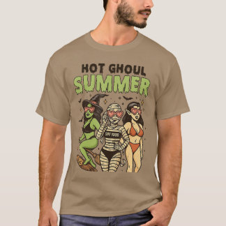 T-shirt Women Mens Funny Halloween Hot Ghoul Summer Summer