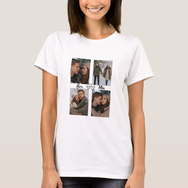 T-shirt Women’s Forever Us Valentine Shirt Custom Photos (Devant)
