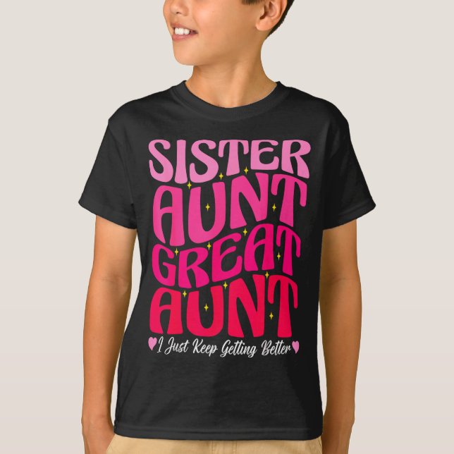 T-shirt Women Sister Aunt Great Aunt New Auntie Mothers Da (Devant)