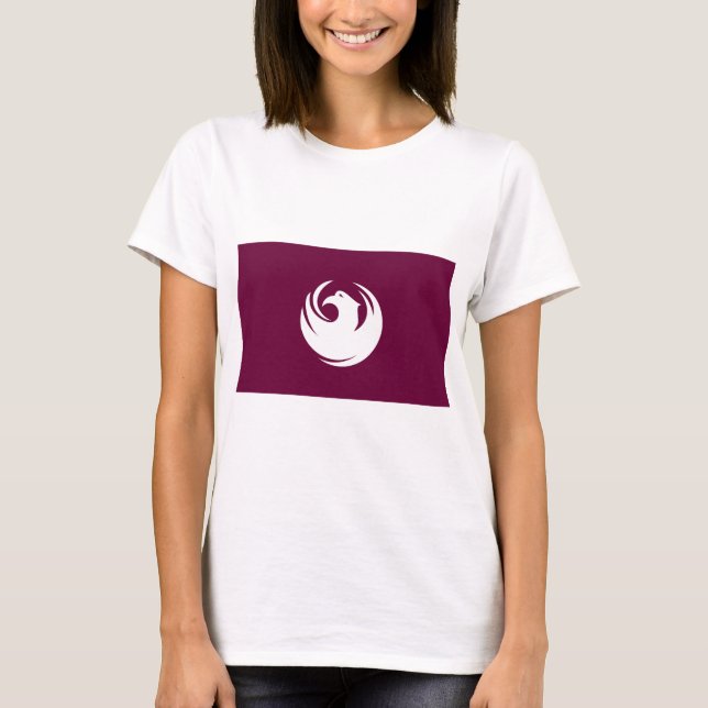 T-shirt Women T Shirt with Flag of Phoenix, Arizona, USA (Devant)