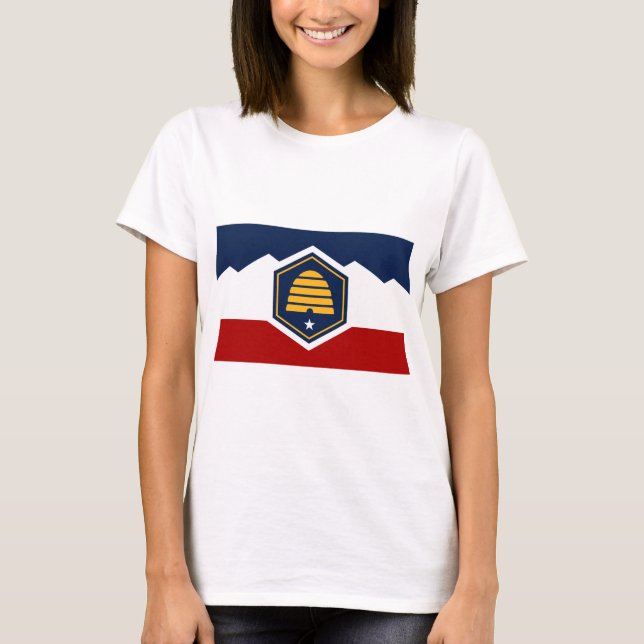 T-shirt Women T Shirt with Flag of Utah, USA (Devant)