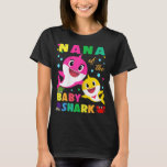 T-shirt Womens<br><div class="desc">Womens Nana Of The Birthday Baby Nana Shark Family Mother's Day T-shirt</div>