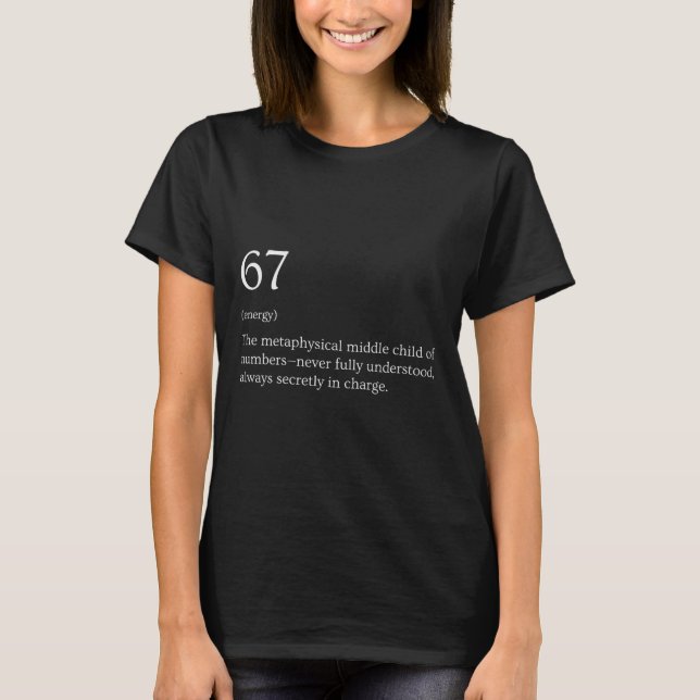 T-shirt Womens 67 Definition Meme V-neck  (Devant)