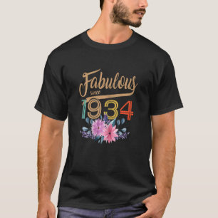 T-shirt Womens 88th Birthday Fabulous Since 1934