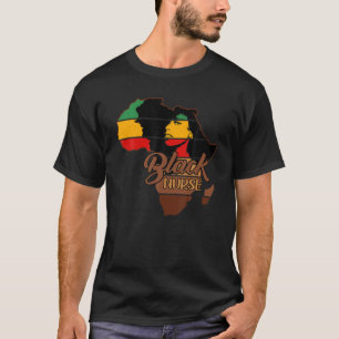 T-shirt Womens Afro Melanin Black Nurse ER OR RN Back Hist